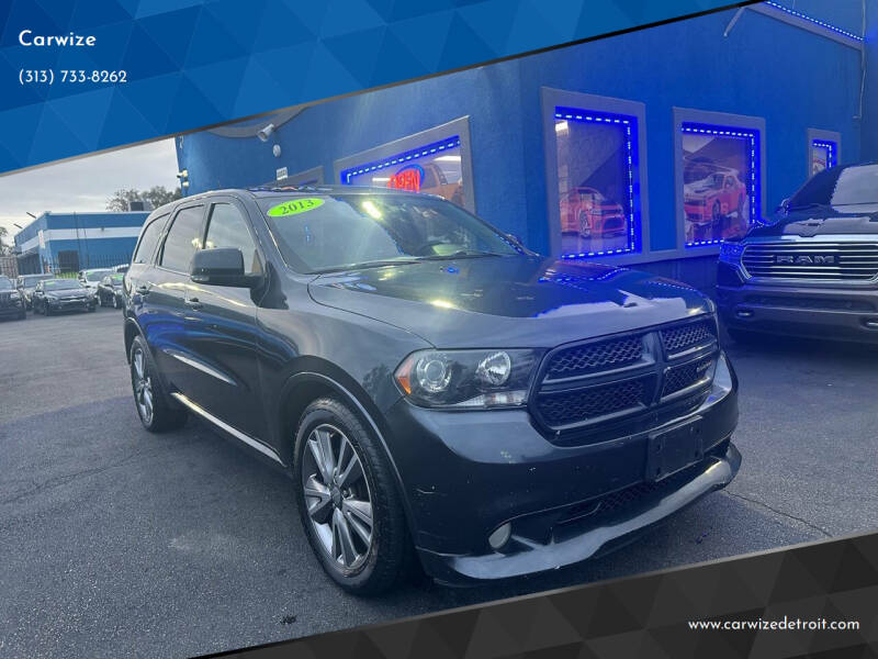 2013 Dodge Durango for sale at Carwize in Detroit MI