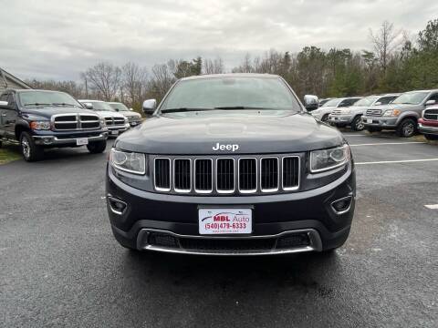 2014 Jeep Grand Cherokee for sale at MBL Auto in Fredericksburg VA