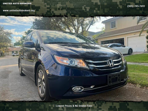 2015 Honda Odyssey for sale at UNITED AUTO BROKERS in Hollywood FL