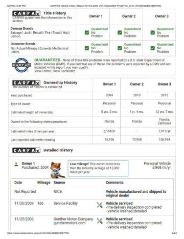 2004 Volkswagen Phaeton Premiere Edition W12