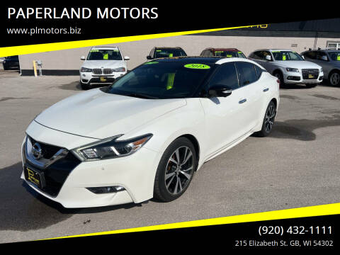 2018 Nissan Maxima for sale at PAPERLAND MOTORS in Green Bay WI
