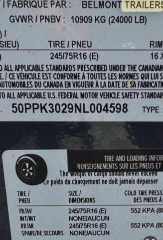 2022 Belmont EQUIPMENT TRAILER