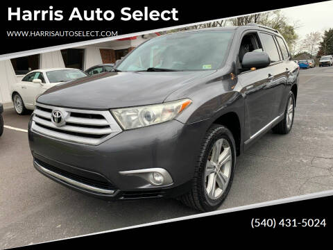2012 Toyota Highlander for sale at Harris Auto Select in Winchester VA
