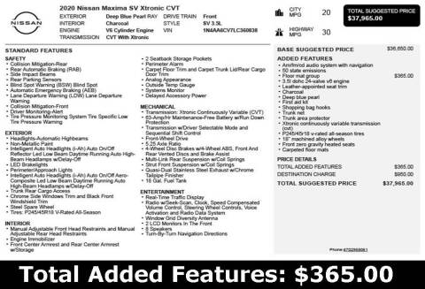 2020 Nissan Maxima 3.5 SV