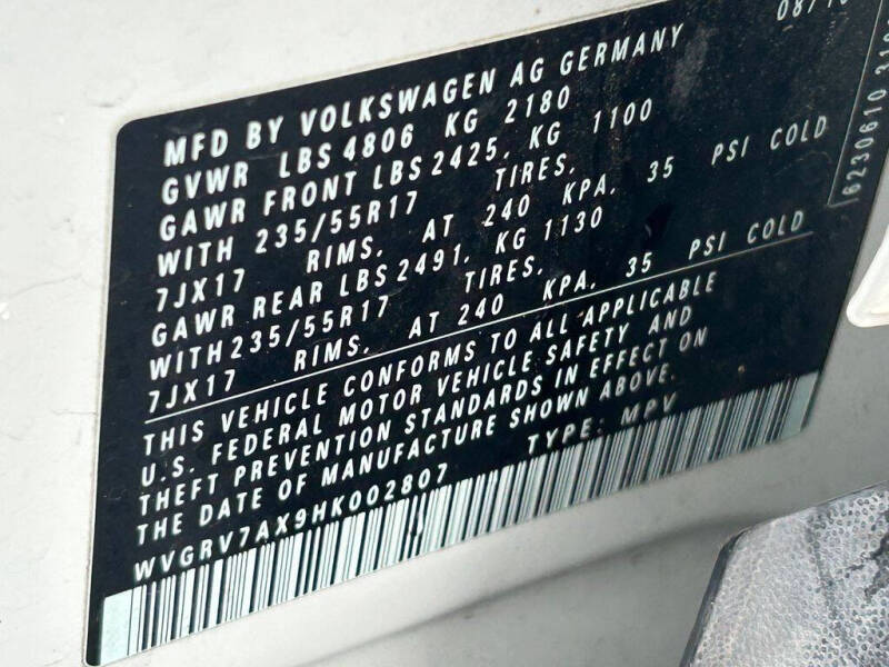 2017 Volkswagen Tiguan 2.0T Wolfsburg Edition