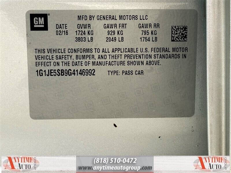 2016 Chevrolet Sonic LTZ Auto