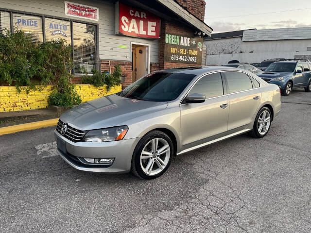 2013 Volkswagen Passat for sale at Green Ride LLC in NASHVILLE, TN