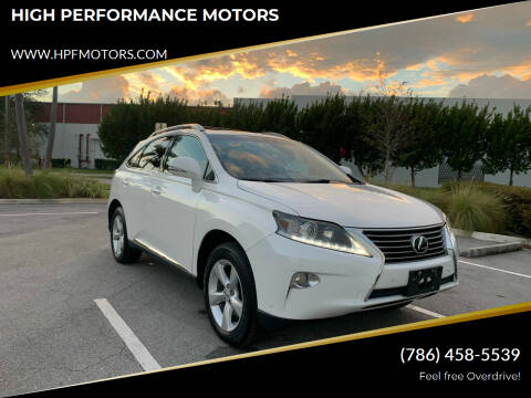 2013 Lexus RX 350 for sale at HIGH PERFORMANCE MOTORS in Hollywood FL