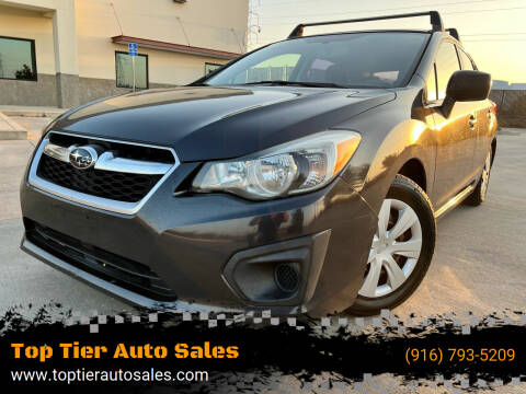 2012 Subaru Impreza for sale at Top Tier Auto Sales in Sacramento CA