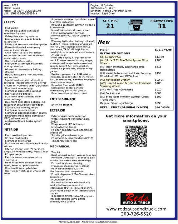 2013 Lexus ES 350