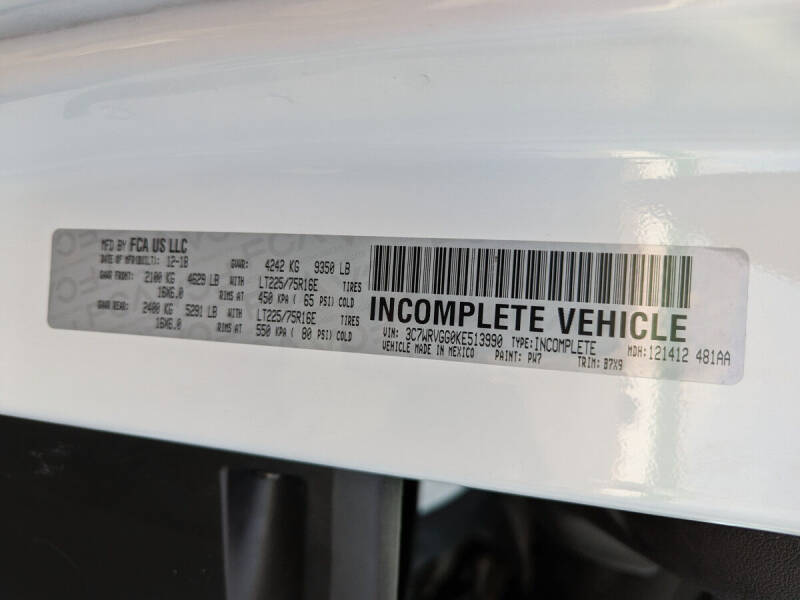 2019 RAM ProMaster 3500 159 WB