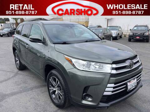 2017 Toyota Highlander for sale at Car SHO in Corona CA