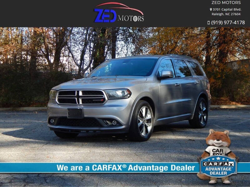 2015 Dodge Durango for sale at Zed Motors in Raleigh NC