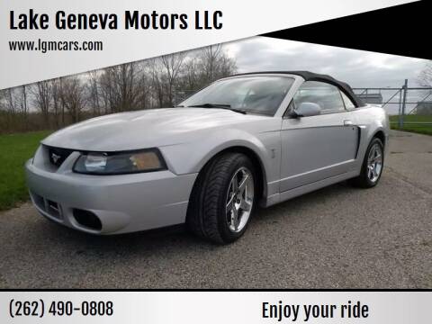 2003 Ford Mustang SVT Cobra for sale at Lake Geneva Motors LLC in Lake Geneva WI