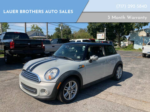 2012 MINI Cooper Hardtop for sale at LAUER BROTHERS AUTO SALES in Dover PA