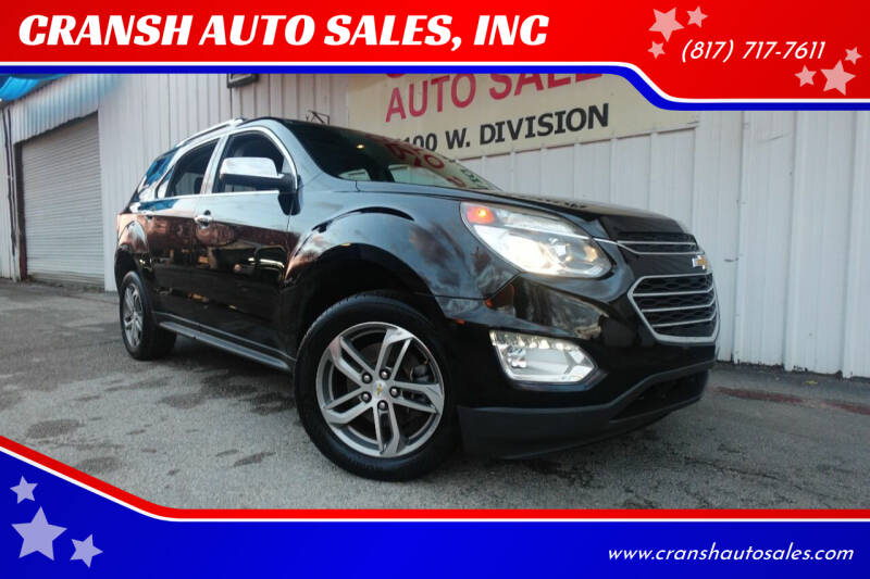 2016 Chevrolet Equinox for sale at CRANSH AUTO SALES, INC in Arlington TX