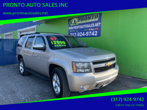 2007 Chevrolet Tahoe for sale at PRONTO AUTO SALES INC in Indianapolis IN