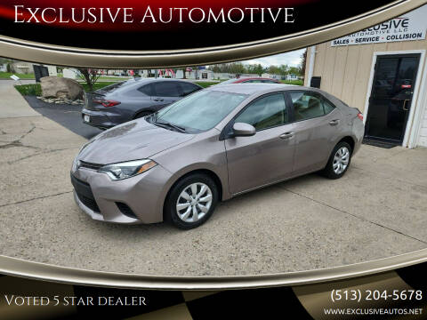 2016 Toyota Corolla for sale at Exclusive Automotive in West Chester OH