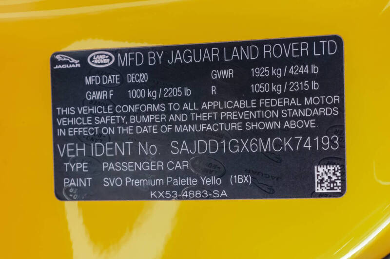 2021 Jaguar F-TYPE P300