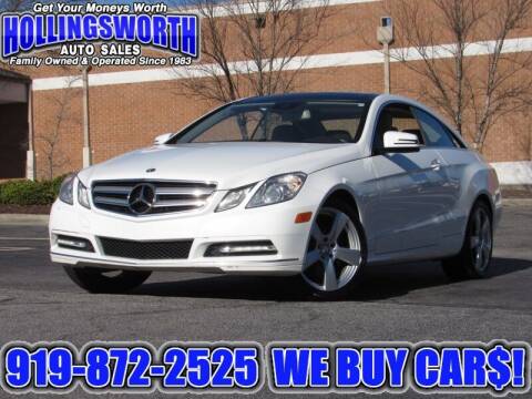 2013 Mercedes-Benz E-Class for sale at Hollingsworth Auto Sales in Raleigh NC