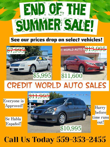 2013 Cadillac SRX for sale at Credit World Auto Sales in Fresno CA