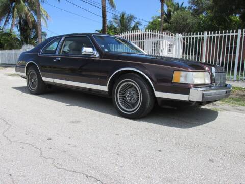 1988 Lincoln Mark VII for sale at TROPICAL MOTOR CARS INC in Miami FL