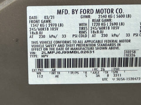 2021 Lincoln Nautilus Standard