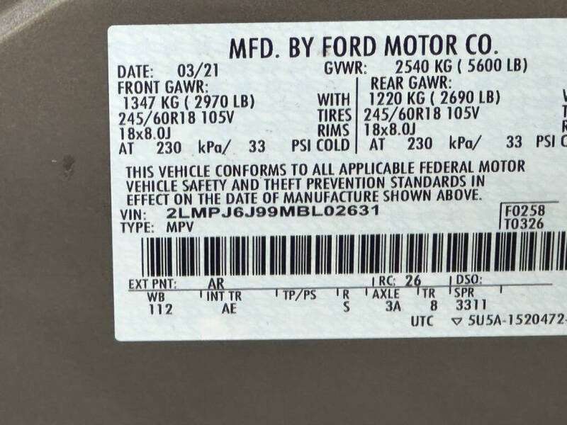 2021 Lincoln Nautilus Standard