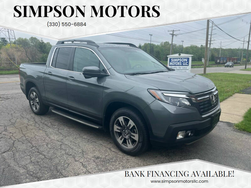 2017 Honda Ridgeline for sale at SIMPSON MOTORS in Youngstown OH