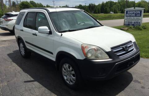 2006 Honda CR-V for sale at SIMPSON MOTORS in Youngstown OH