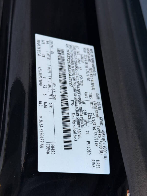 2018 Ford Transit 350 XLT