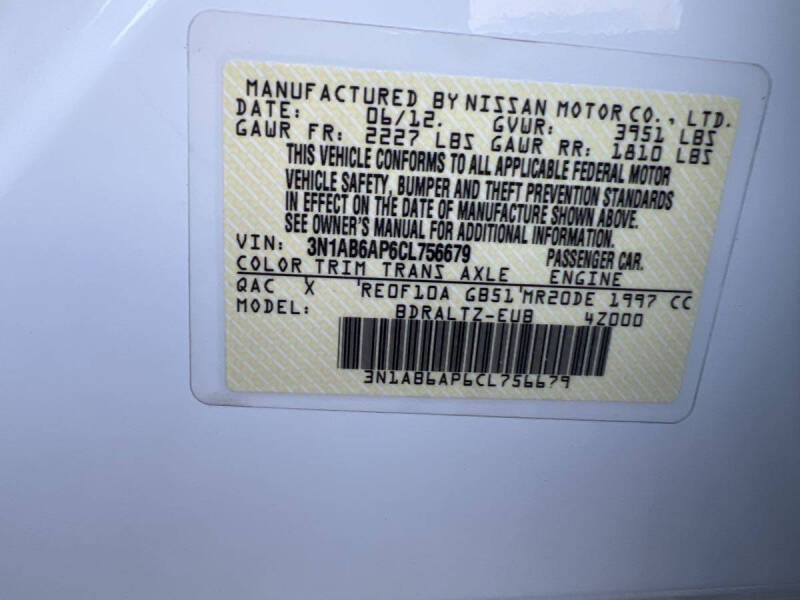 2012 Nissan Sentra 2.0 S