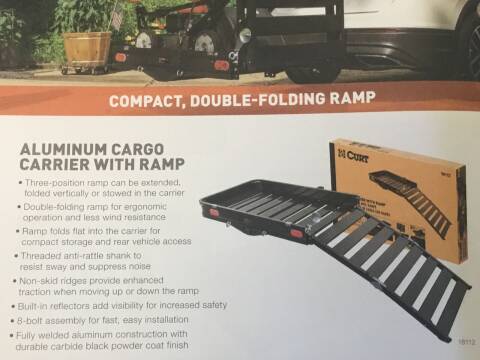  CURT Aluminum Cargo Carrier  w/ foldable ramp for sale at JC Auto Sales & Service in Eau Claire WI