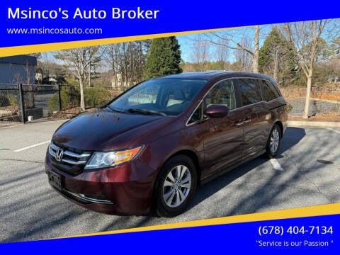 2015 Honda Odyssey for sale at Msinco's Auto Broker in Snellville GA