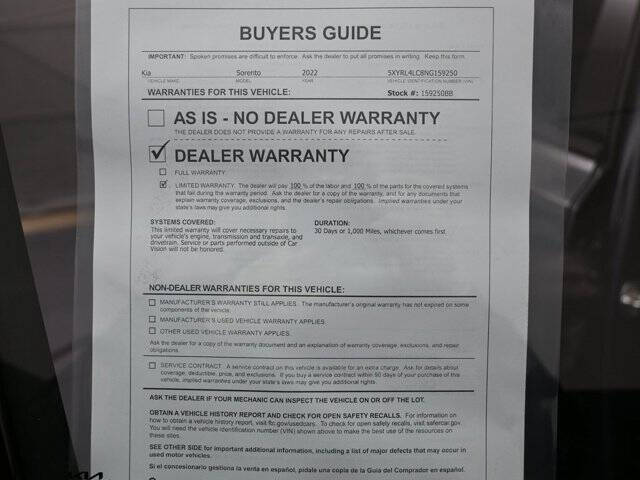 2022 Kia Sorento S
