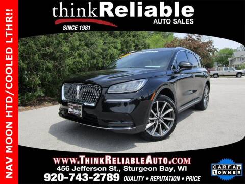 2020 Lincoln Corsair for sale at RELIABLE AUTOMOBILE SALES, INC in Sturgeon Bay WI