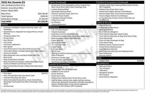 2026 Kia Sorento EX