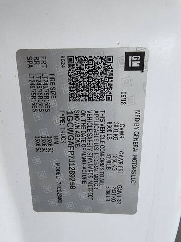 2018 Chevrolet Express 2500