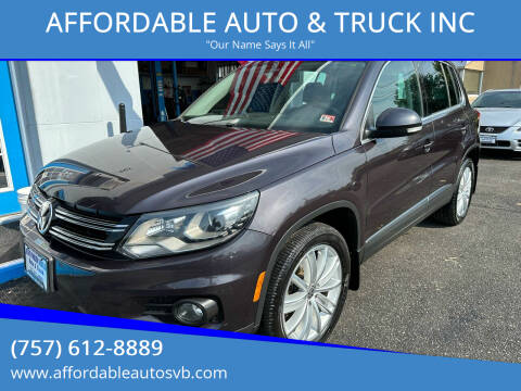 2016 Volkswagen Tiguan for sale at AFFORDABLE AUTO & TRUCK INC in Virginia Beach VA