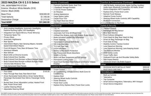 2023 Mazda CX-5 2.5 S Select