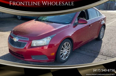 2012 Chevrolet Cruze for sale at Frontline Wholesale in Joplin MO