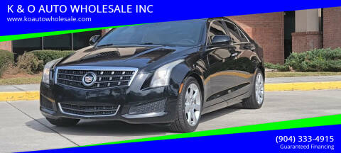 2013 Cadillac ATS for sale at K & O AUTO WHOLESALE INC in Jacksonville FL