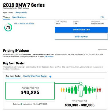 2019 BMW 7 Series 740i xDrive