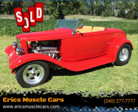 1932 Ford Roadster for sale at Erics Muscle Cars in Clarksburg MD