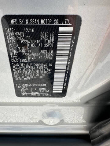 2017 Nissan Quest SV