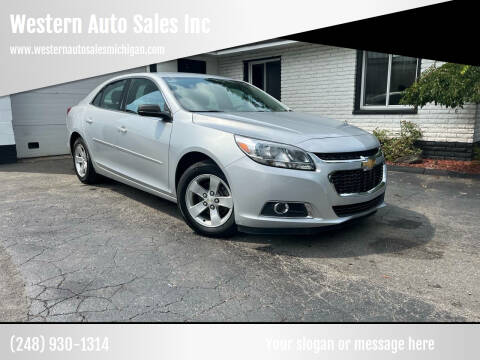 2015 Chevrolet Malibu for sale at Western Auto Sales Inc in Farmington Hills MI