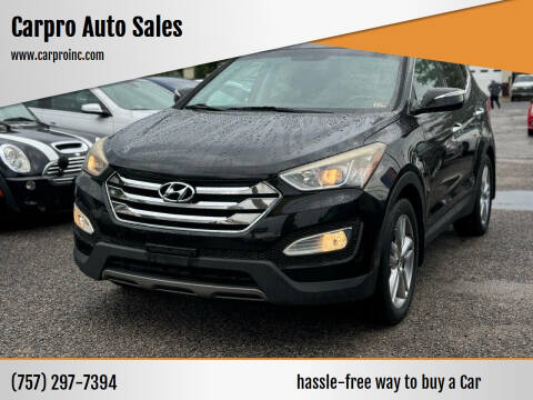 2014 Hyundai Santa Fe Sport for sale at Carpro Auto Sales in Chesapeake VA