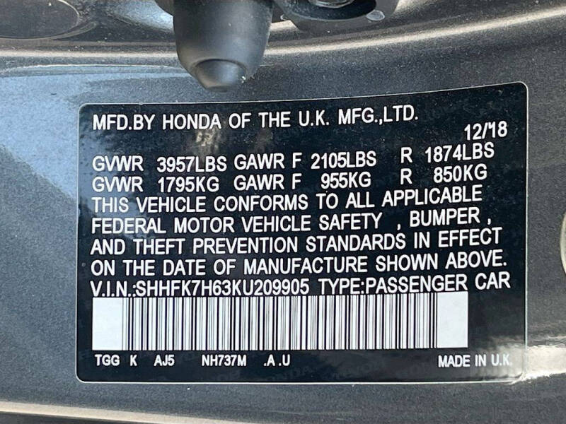 2019 Honda Civic EX