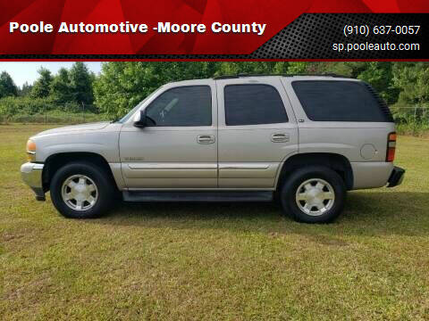 2005 GMC Yukon for sale at Poole Automotive in Laurinburg NC