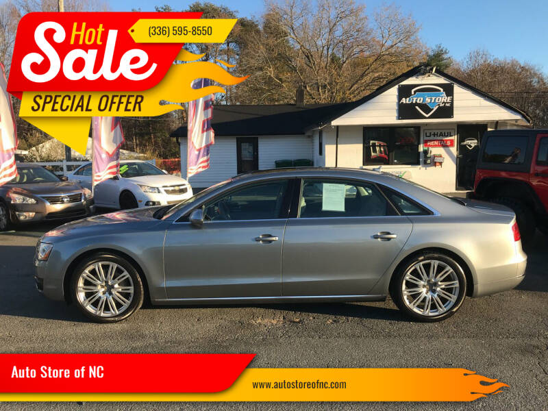 2013 Audi A8 L for sale at Auto Store of NC in Walkertown NC